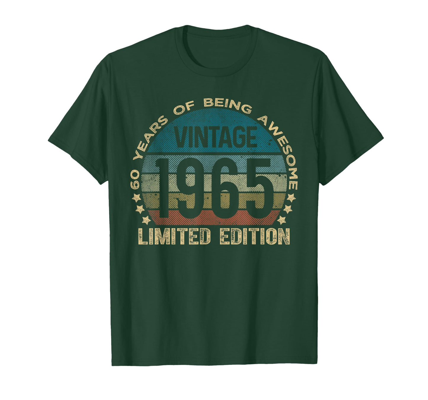 Retro Birthday Shirts For Men and Women 2025 HH 60 Year Old Gifts Vintage 1965 Limited Edition 60th Birthday T-Shirt Black Unisex-Adults Small T-Shirt