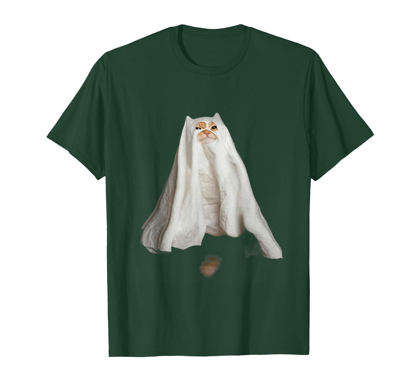 Ghost Cat Meme Funny Halloween Men Women Kids T-Shirt