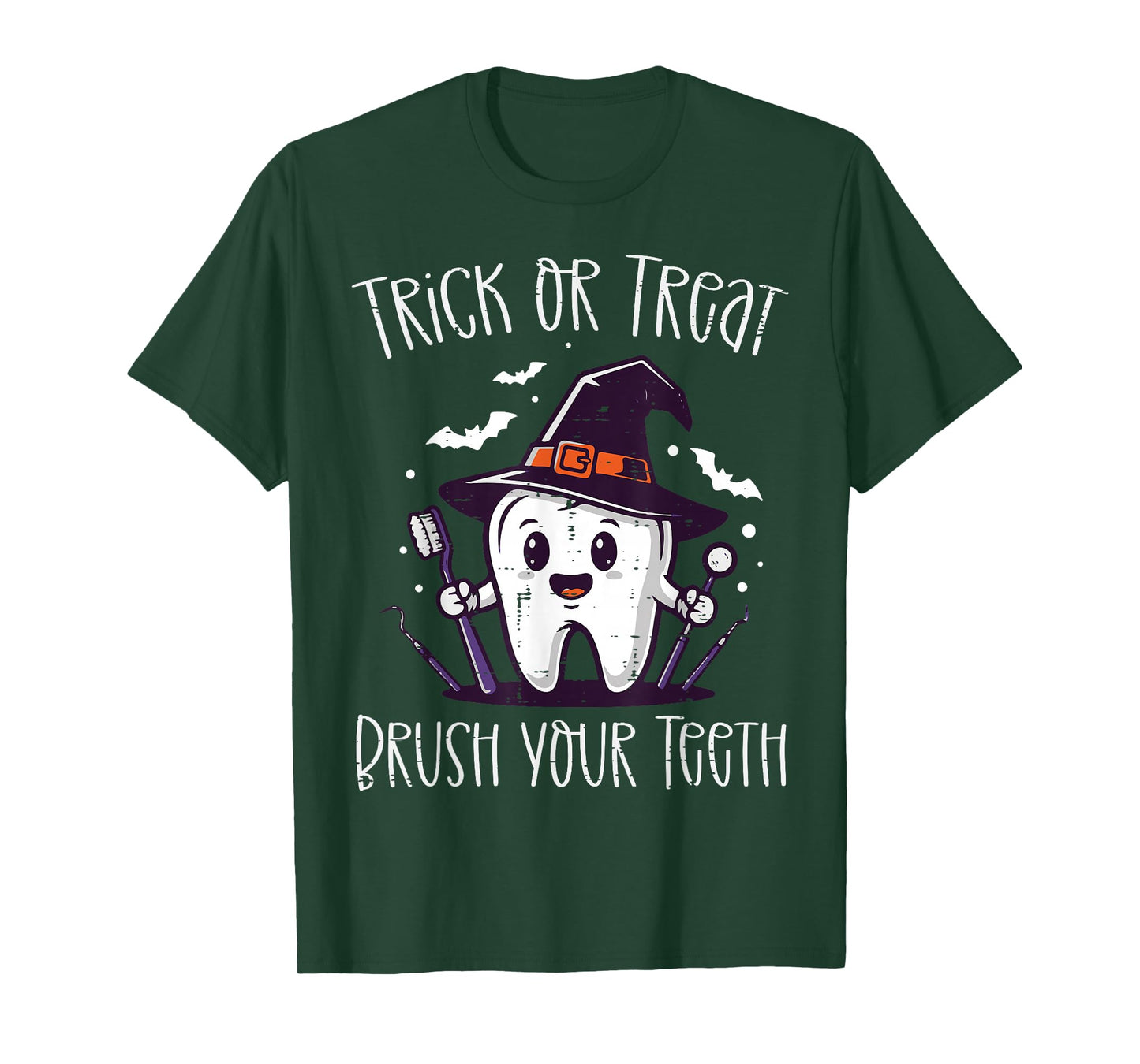 Halloween Dentist Brush Your Teeth Trick Treat Costume Women T-Shirt