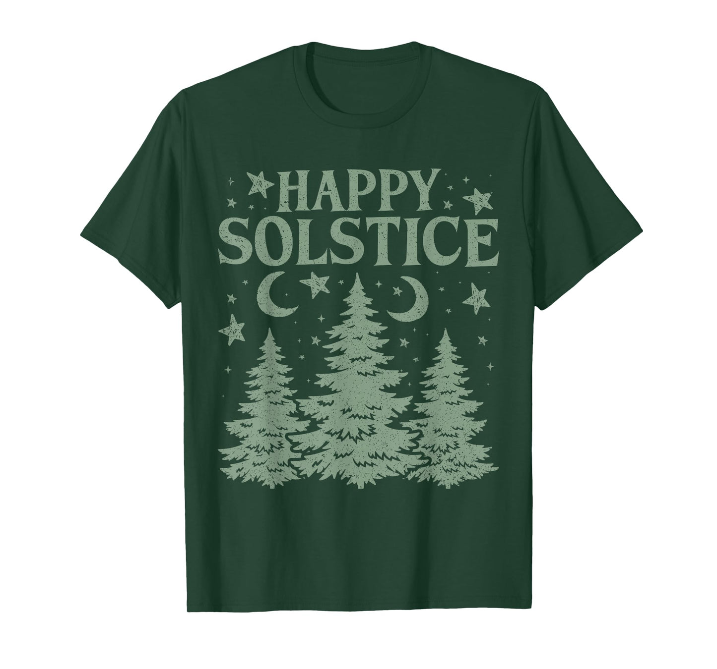Happy Solstice Yuletide Season Christmas Tree Winter T-Shirt