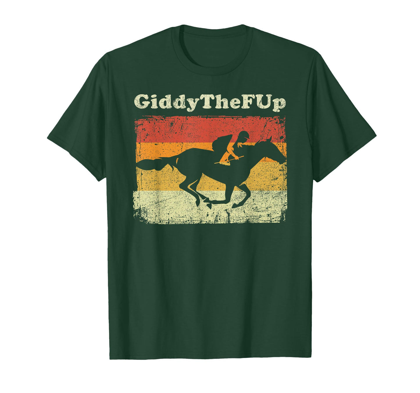 Funny Horse Racing Vintage Giddythefup Derby Horse Race T-Shirt