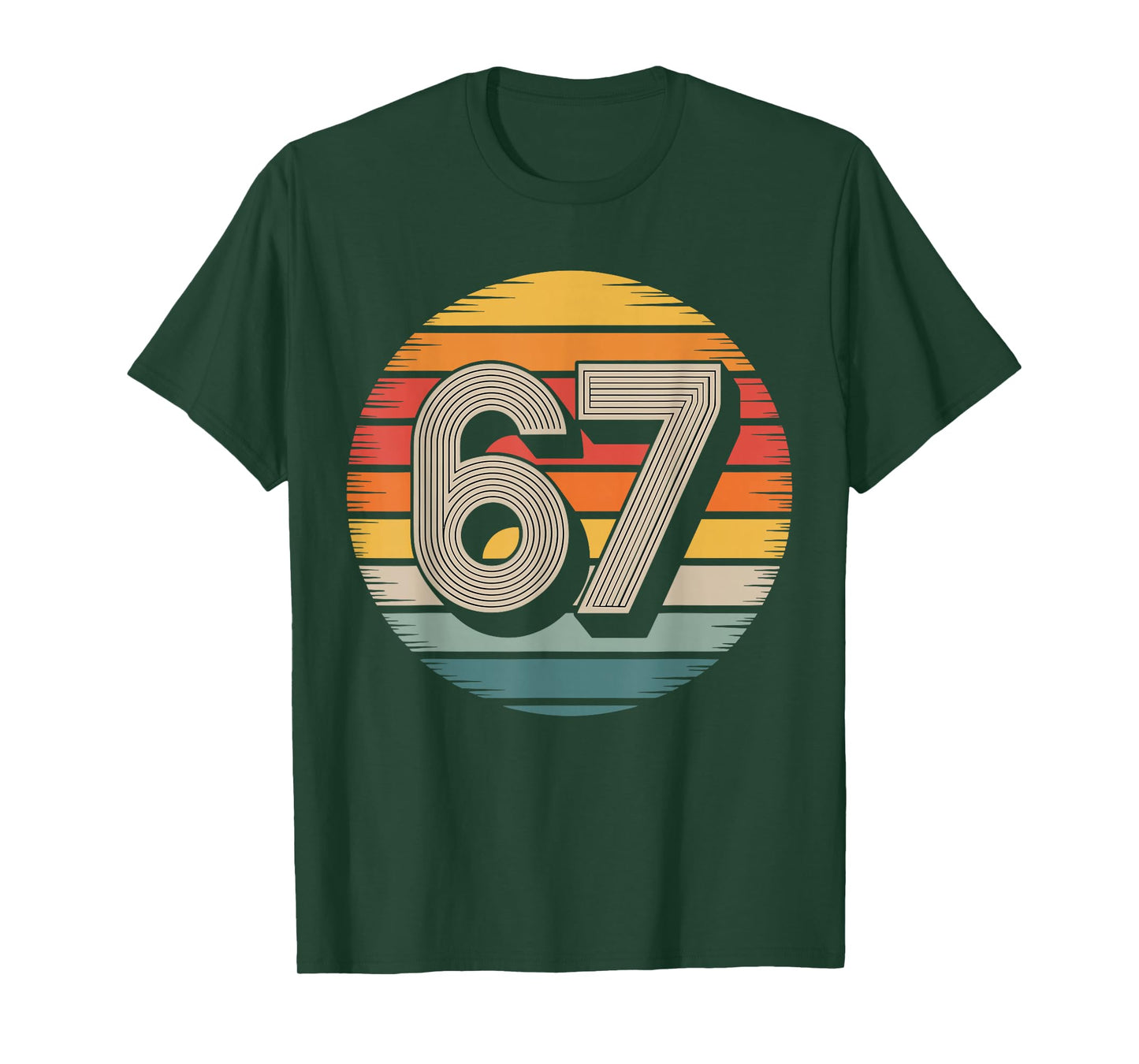 67 Meme Six Seven 6 7 Shirt Meme Funny Number Vintage T-Shirt
