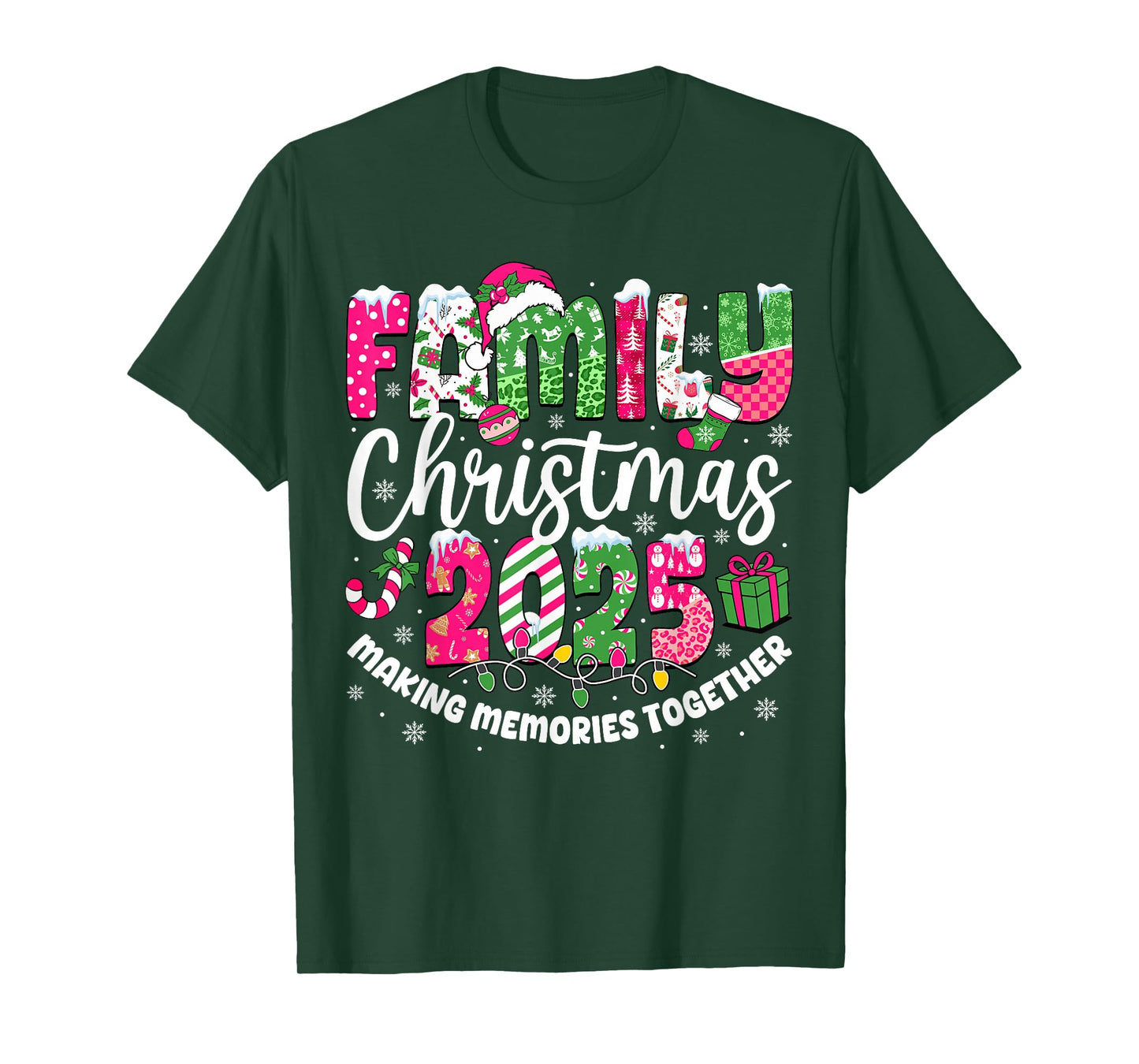 Family Christmas 2025 Matching Outfit Xmas Squad Santa Group T-Shirt
