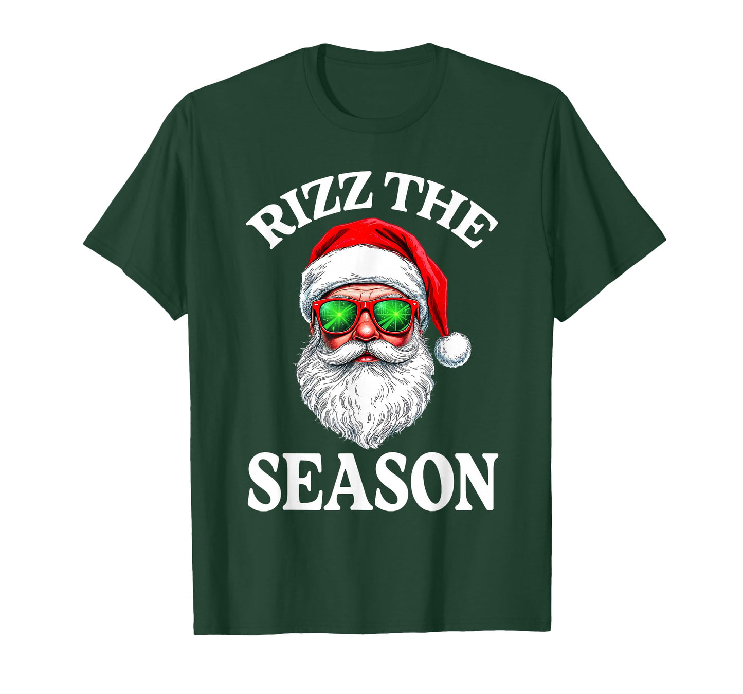 Rizz The Season Christmas Funny Santa Men Teen Boys T-Shirt