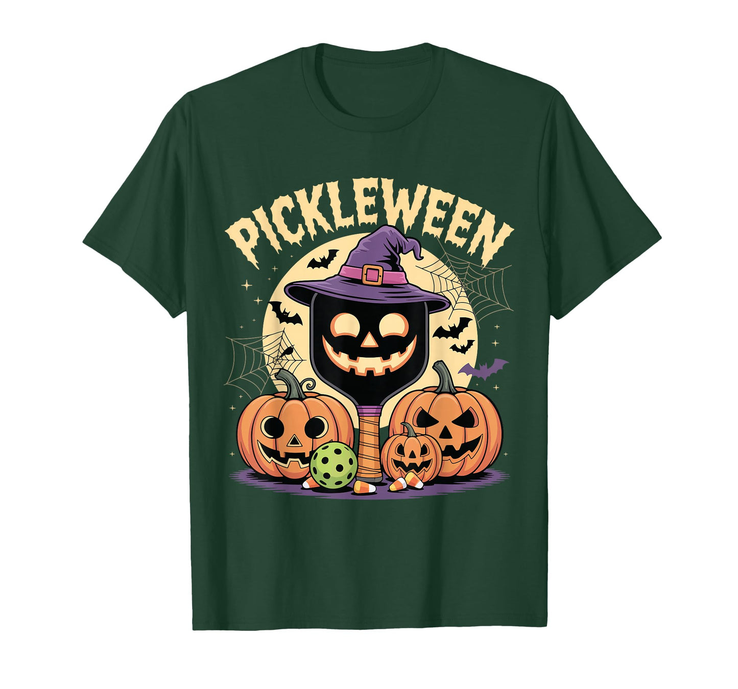 Pickleween Pickleball Player Funny Pickleball Halloween T-Shirt