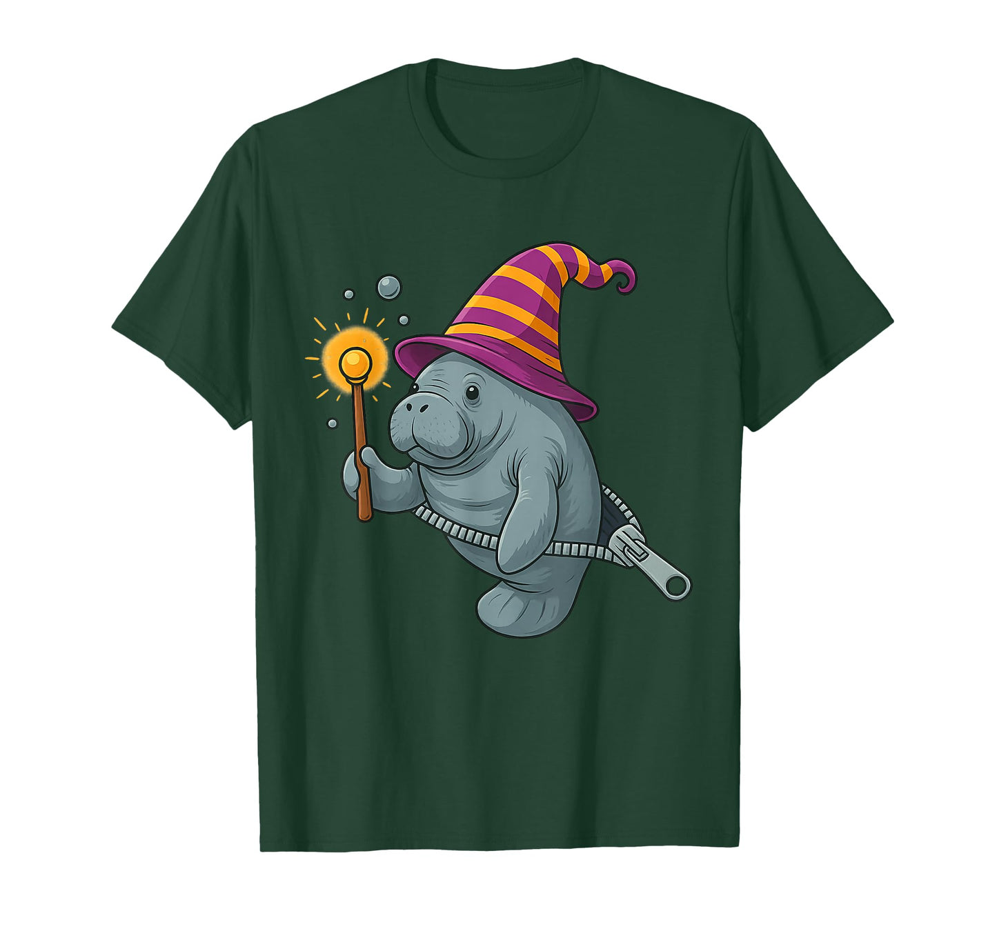 Manatee Emerging from Zipper - Ocean Animal Halloween Women T-Shirt
