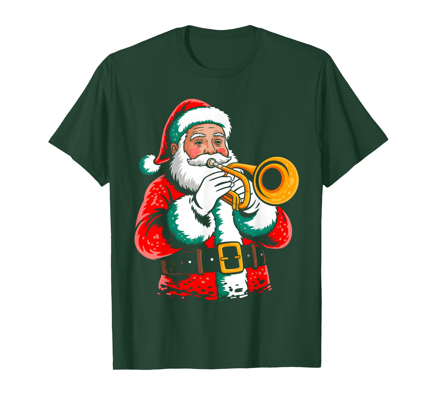 Santa Playing Tumpet Xmas Vibes Funny Christmas Pajama T-Shirt