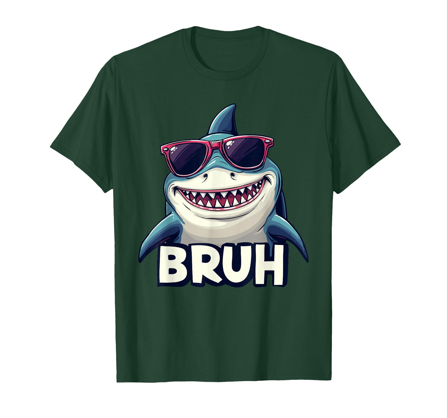 Funny Shark Meme BRUH Teenager kids men women Graphic T-Shirt