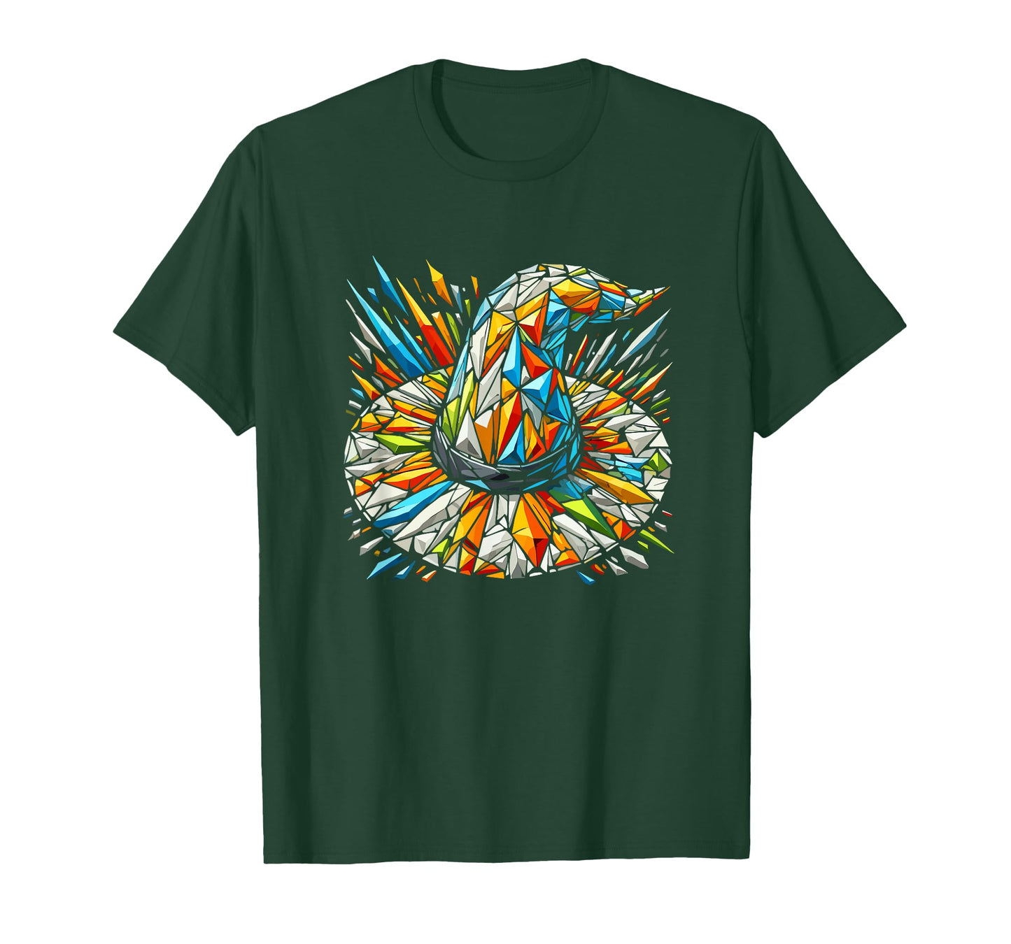 Halloween Polygon Art Witch Hat Witchcraft T-Shirt
