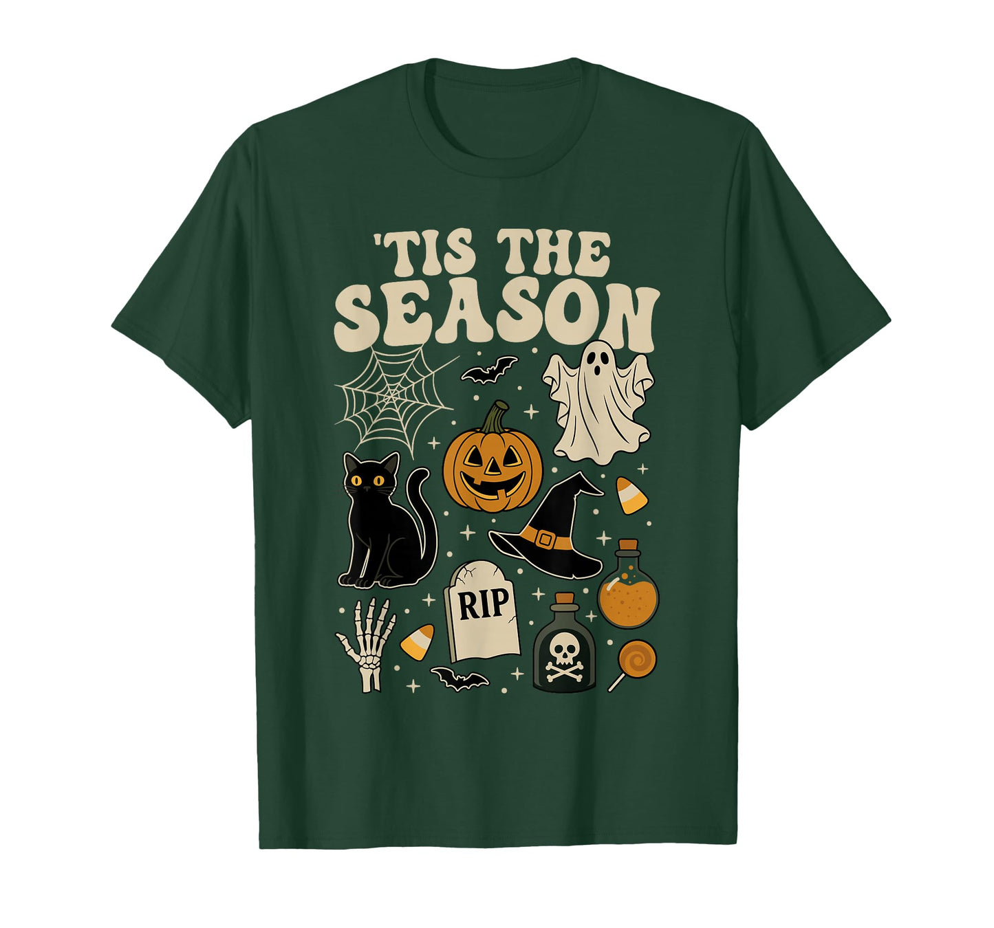 Tis The Season Halloween Vibes Spooky Season Women Men Kids T-Shirt
