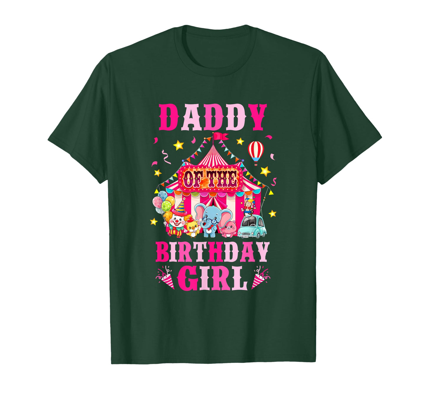 Daddy Of The Birthday Girl Circus Carnival Family Party T-Shirt