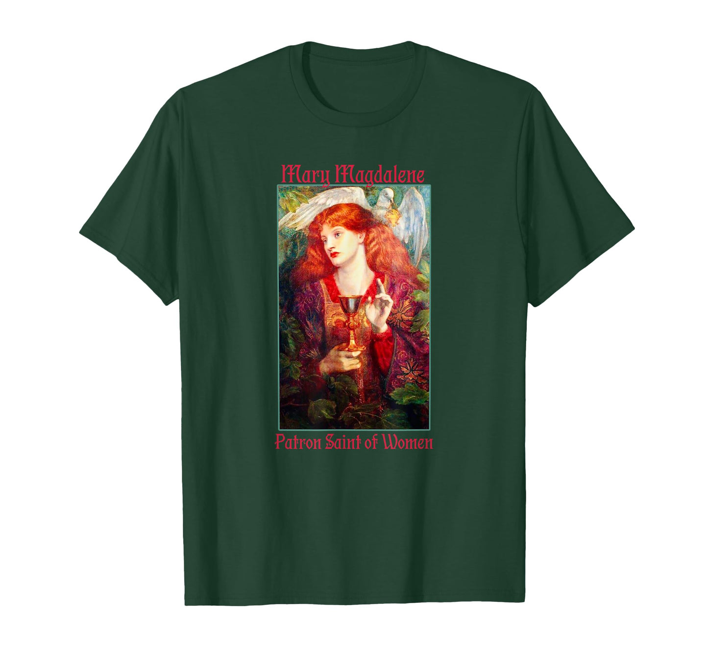 St. Mary Magdalene Patron Saint of Women Rosetti Painting T-Shirt