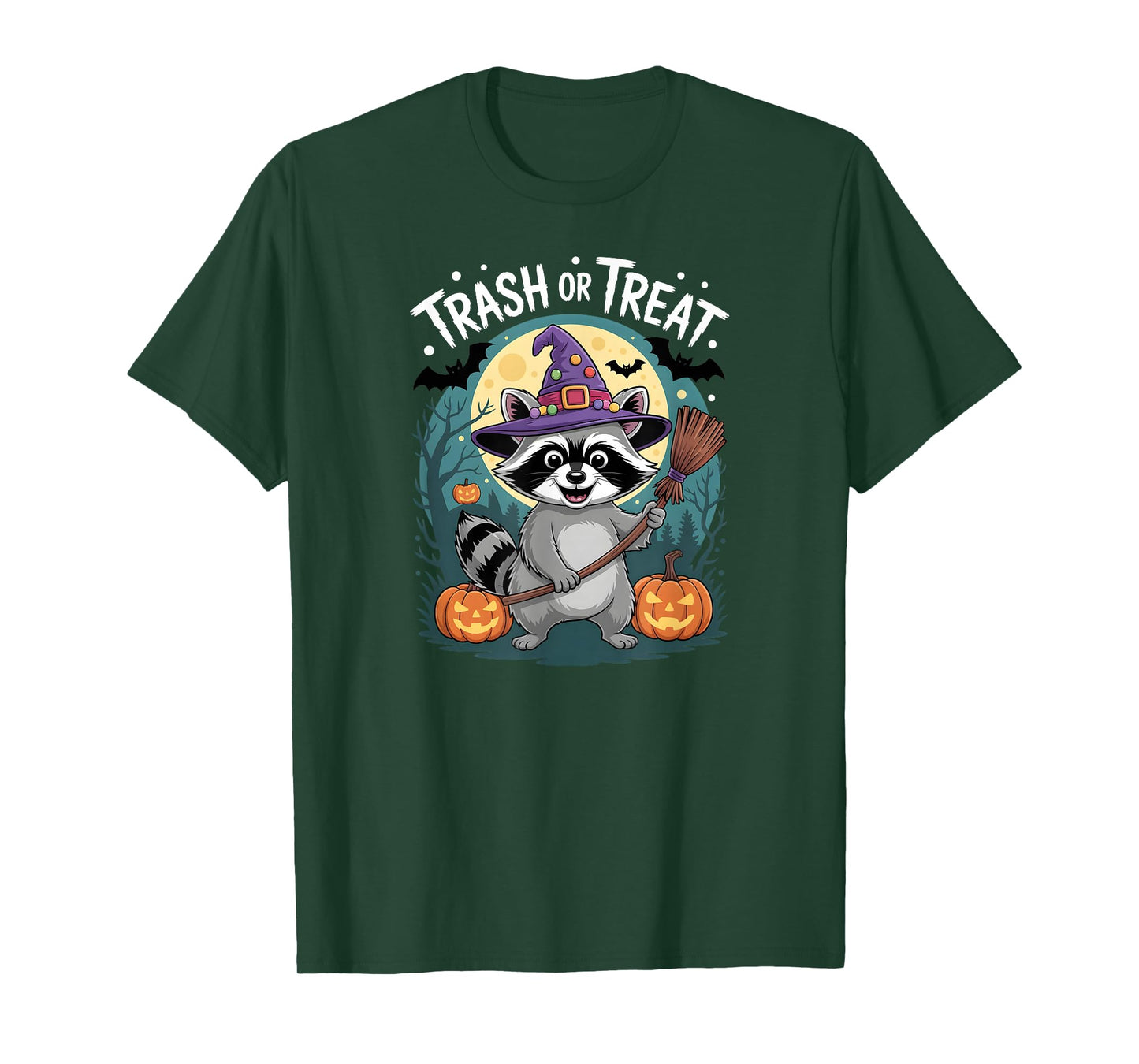 Halloween Cute Funny Raccoon Trash or Treat T-Shirt