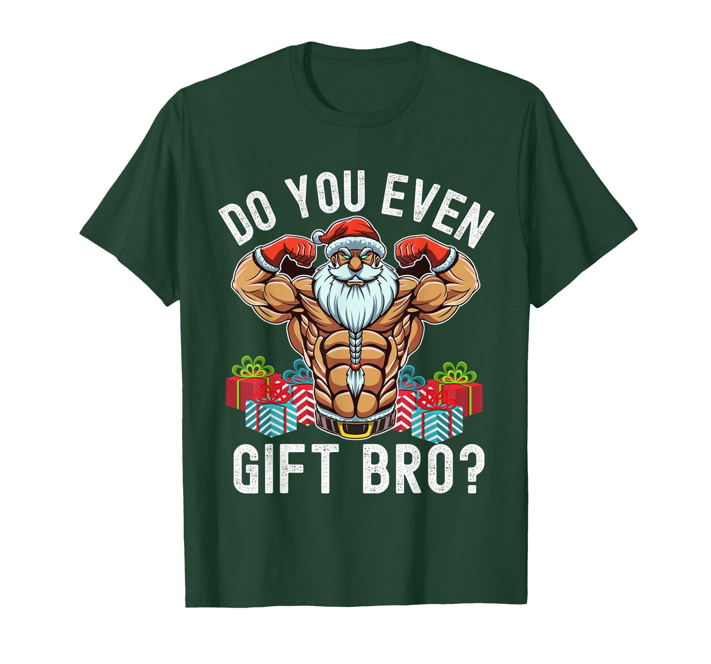 Weightlifting Bodybuilding Christmas Santa Christmas Workout T-Shirt