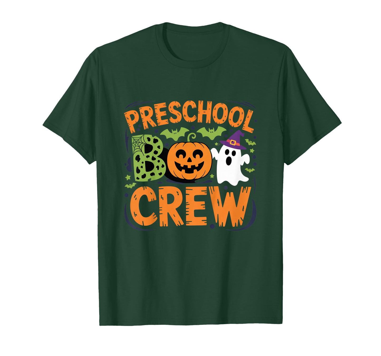 Preschool Boo Crew Halloween Matching Outfit Kids Teachers T-Shirt