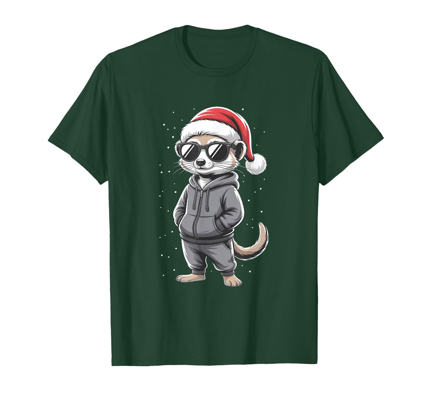 Meerkat in Sunglasses Cool Christmas T-Shirt