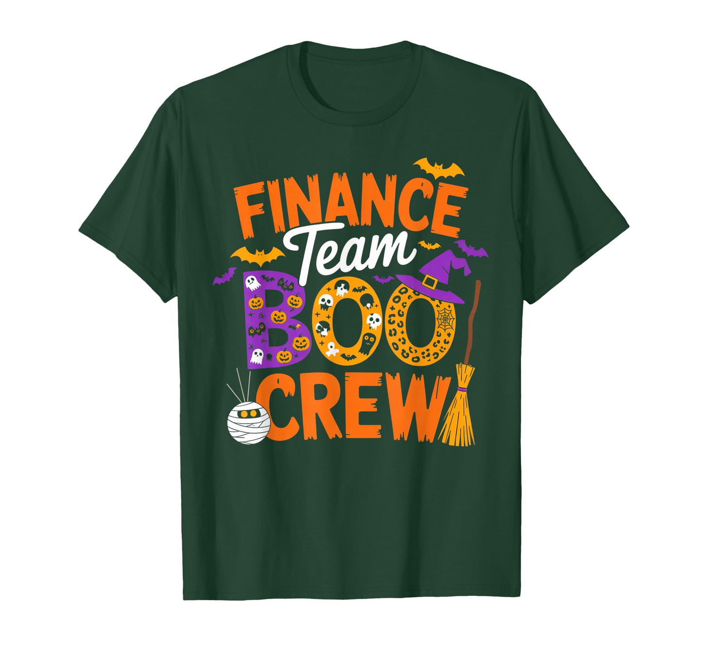 Finance Team Boo Crew Halloween Matching Spooky Outfit T-Shirt