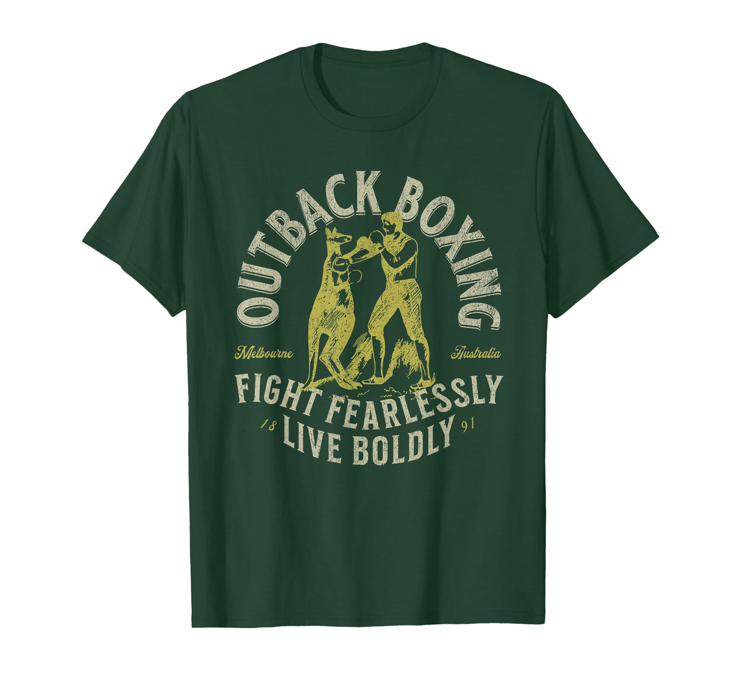 Outback Boxing Man vs Kangaroo Melbourne Australia 1891 T-Shirt