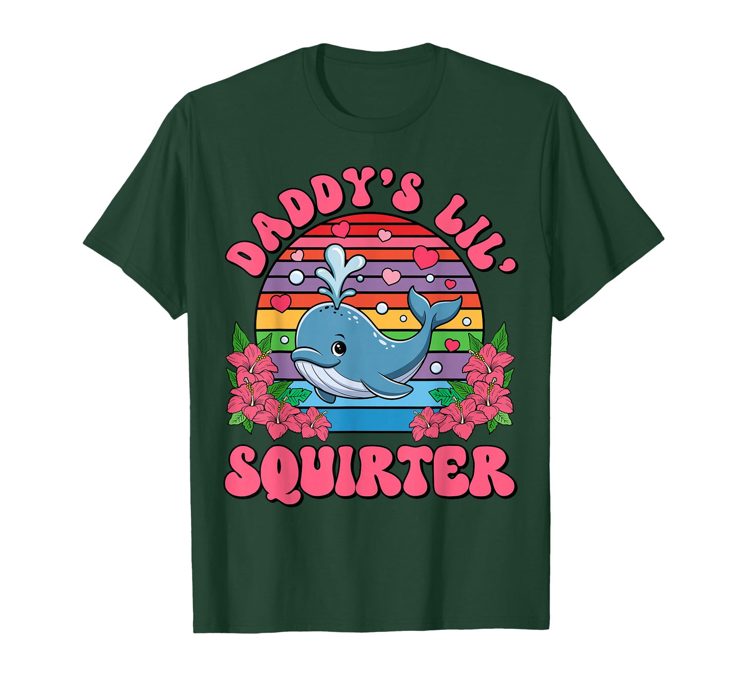 Inappropriate Funny Daddy's Lil Squirter Embarrassing Women T-Shirt
