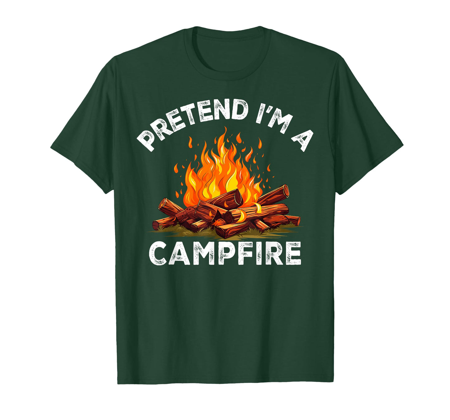 Pretend I'm Campfire Camping Holiday Funny Halloween Costume T-Shirt