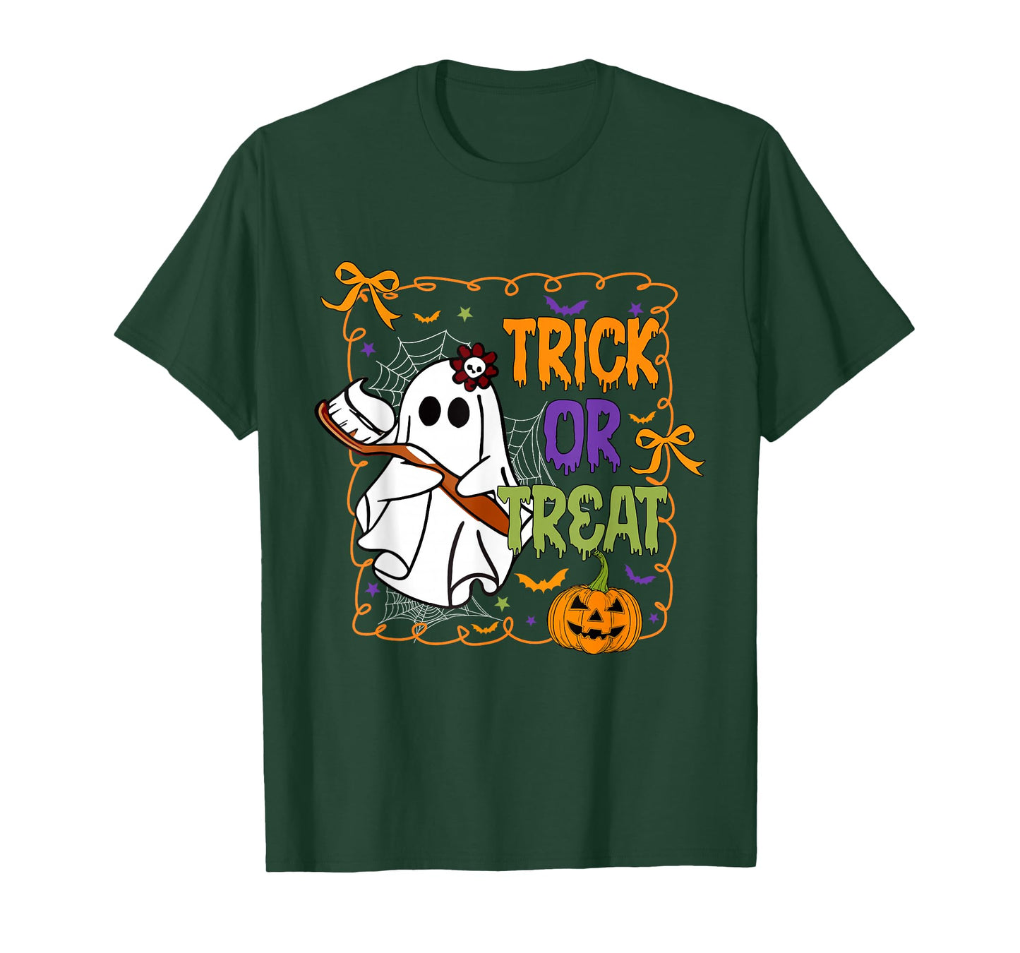 Trick-or-Treat Dental Boo Ghost Halloween Costume Women Men T-Shirt