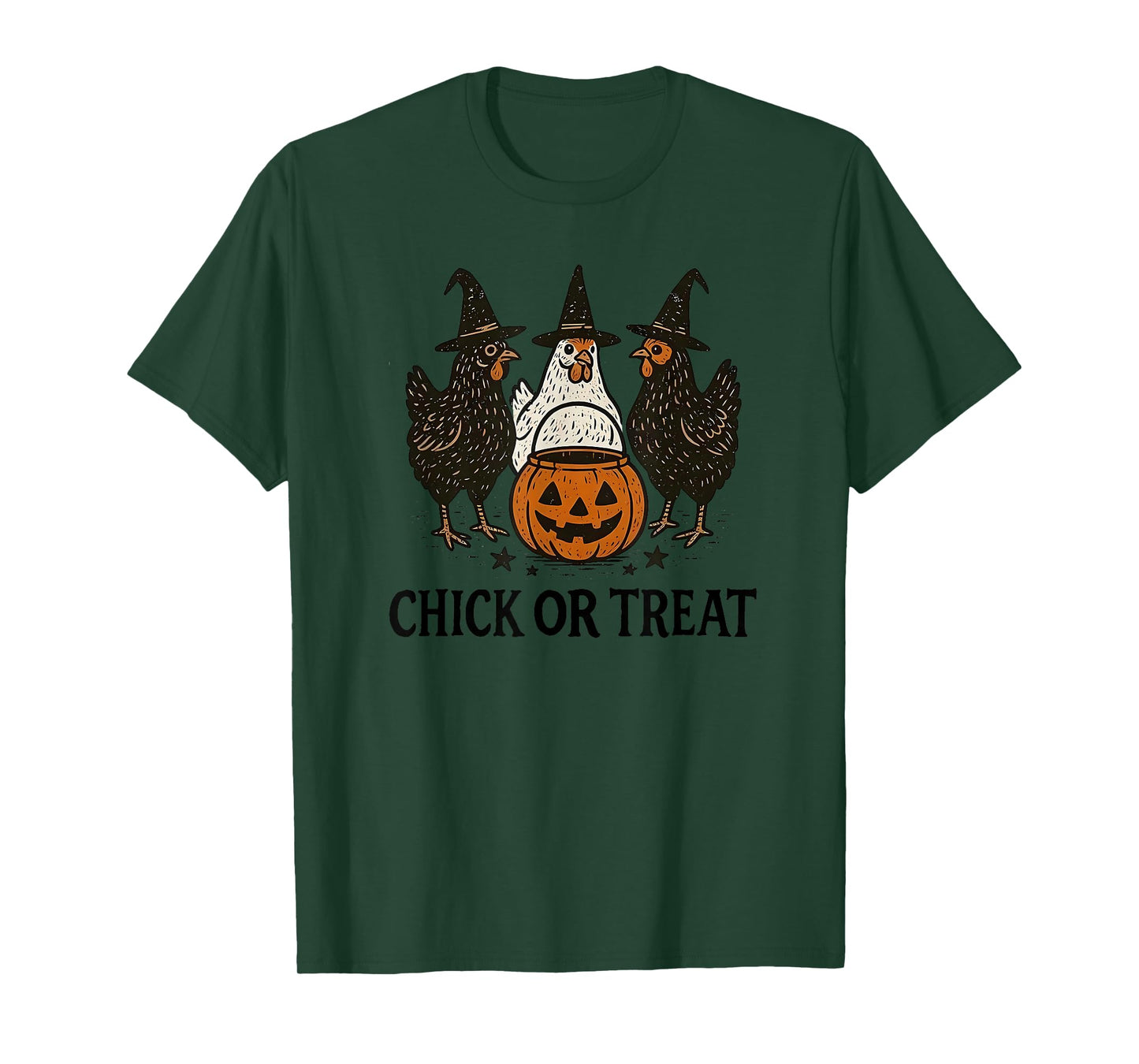 Chick Or Treat Halloween Pumpkin Ghost T-Shirt