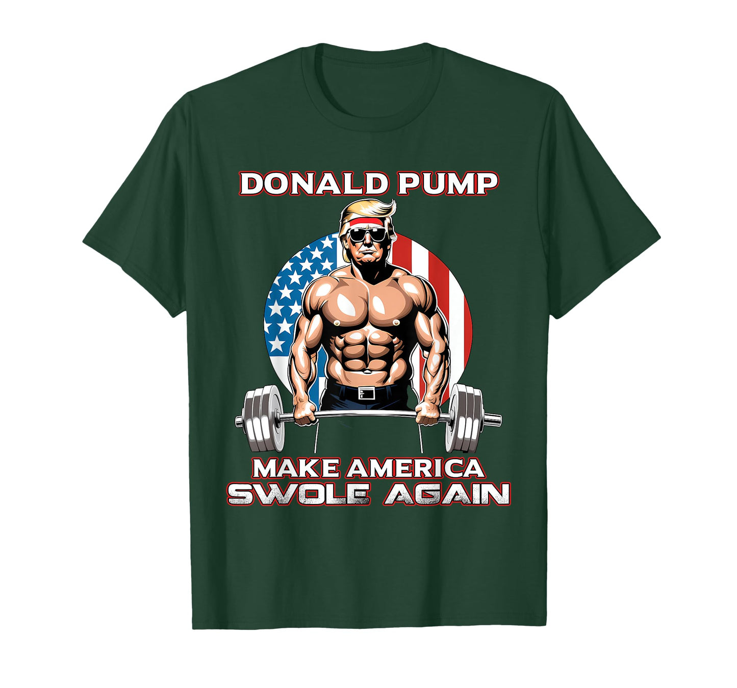 Trump 2024 Donald Pump Make America Swole Again T-Shirt