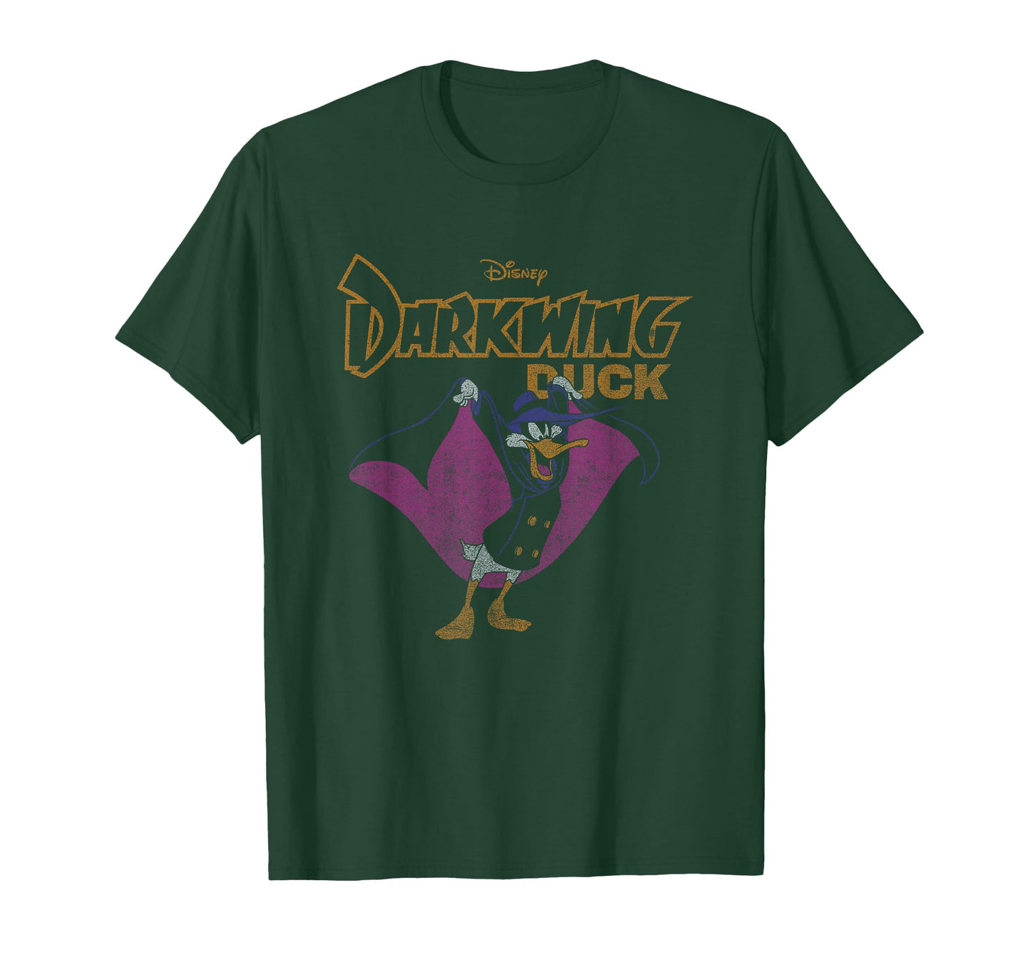 Disney Darkwing Duck Iconic Retro Distressed Big Chest Logo T-Shirt