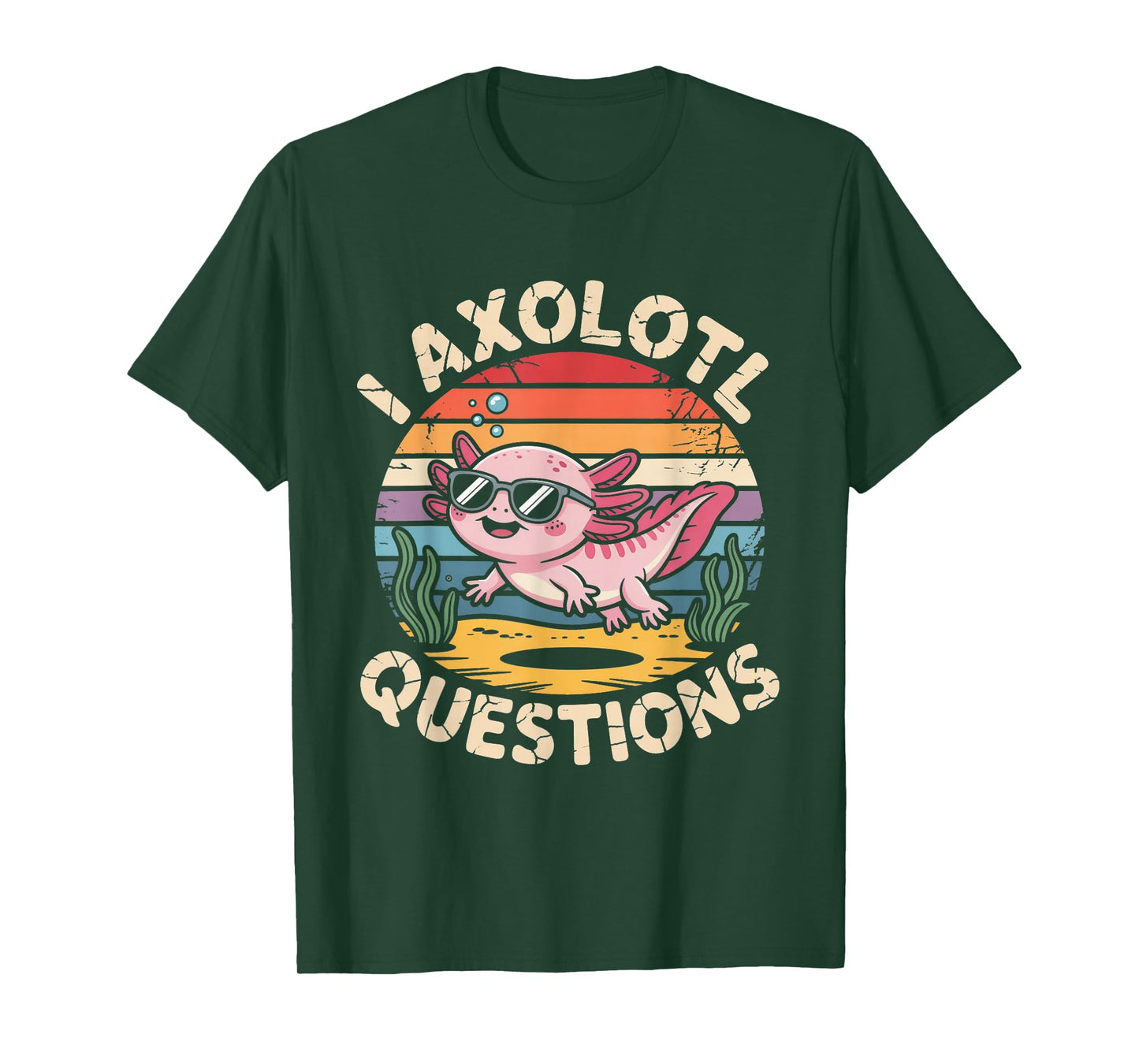 I Axolotl Questions Funny Retro Adults Youth Kids T-Shirt