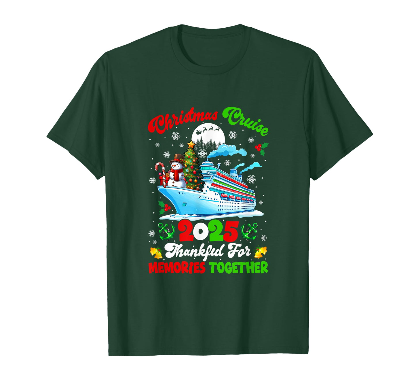 Cruise 2025 Christmas Together Thankful for Memories T-Shirt
