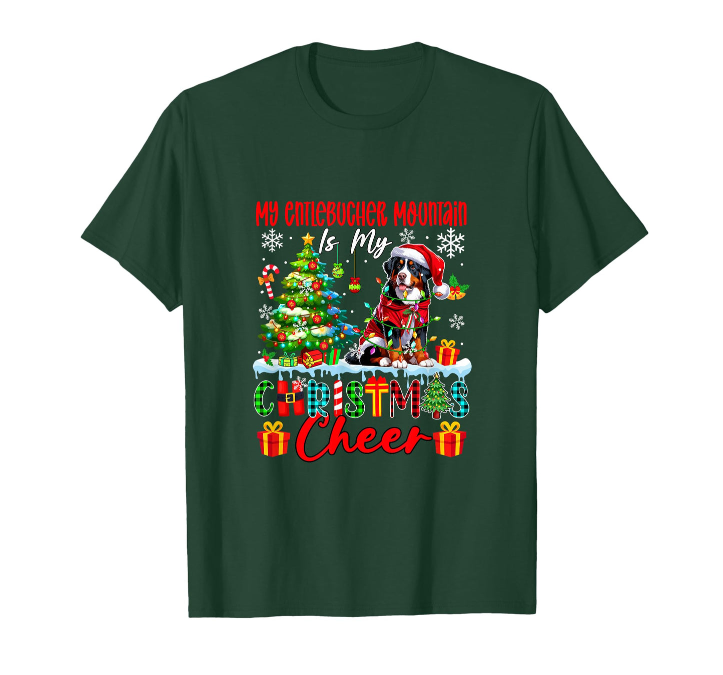 My Entlebucher Mountain is My Xmas Cheer Funny Santa Owner T-Shirt