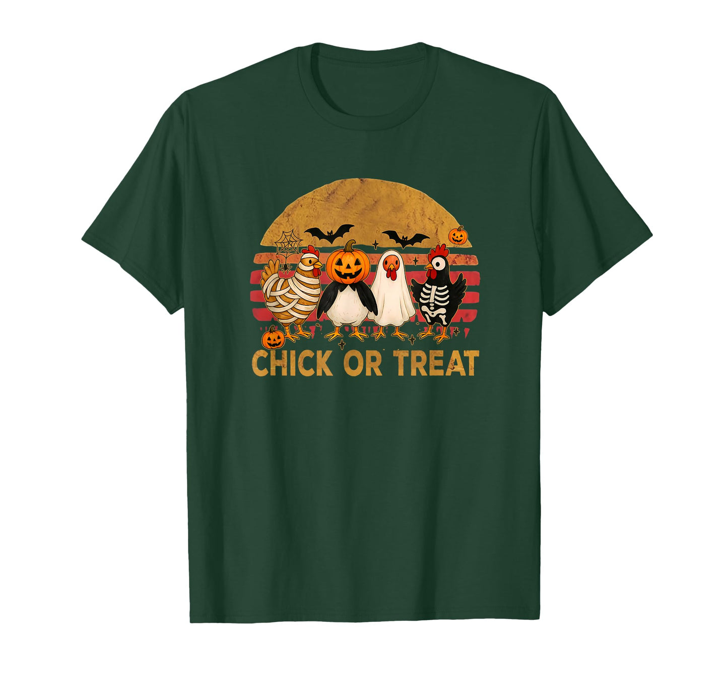 Chick Or Treat Halloween Witch Spooky Chicken T-Shirt
