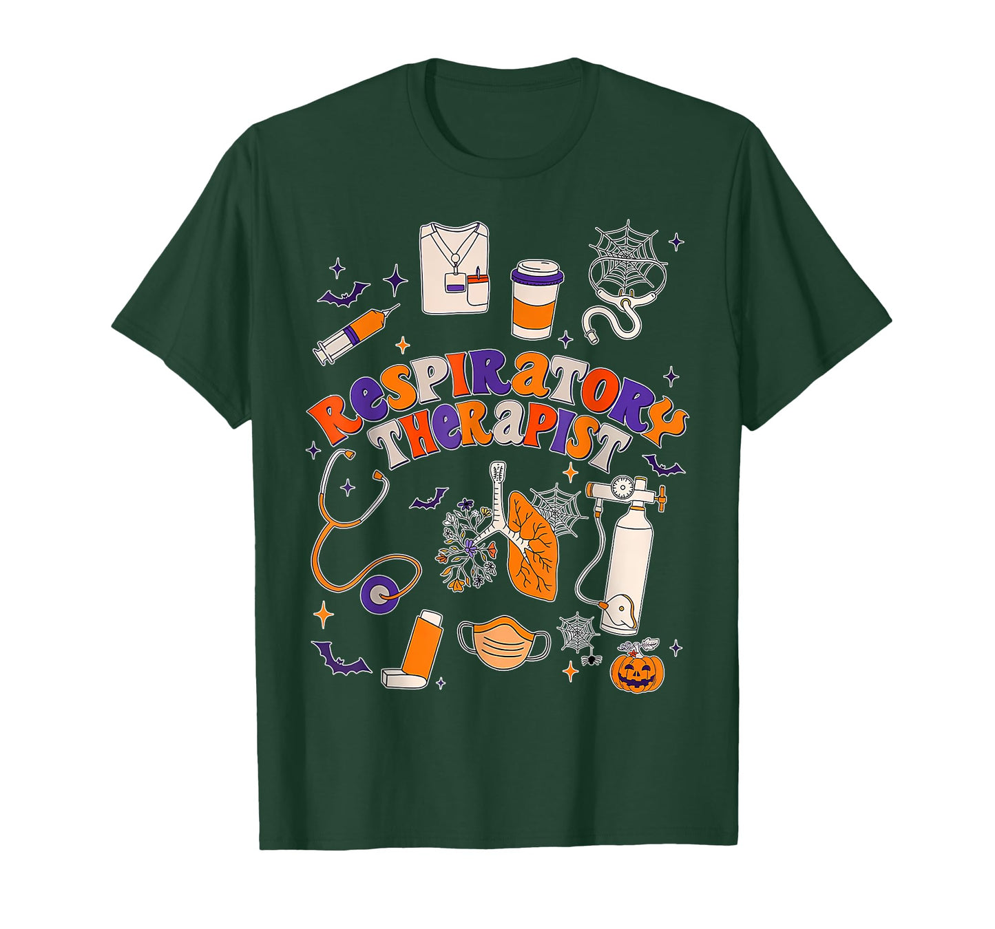 Respiratory Therapist Halloween Shirt Zombie Scary Pumpkin T-Shirt