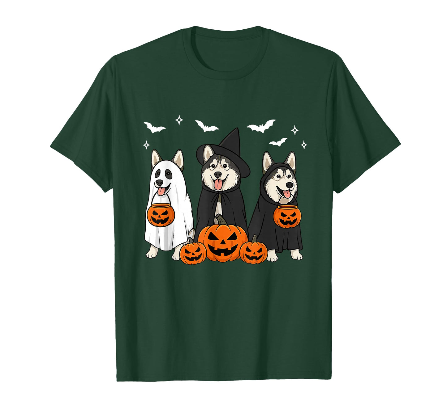 Alaskan Malamute Halloween Malamute Witch Malamute Dog Mom T-Shirt