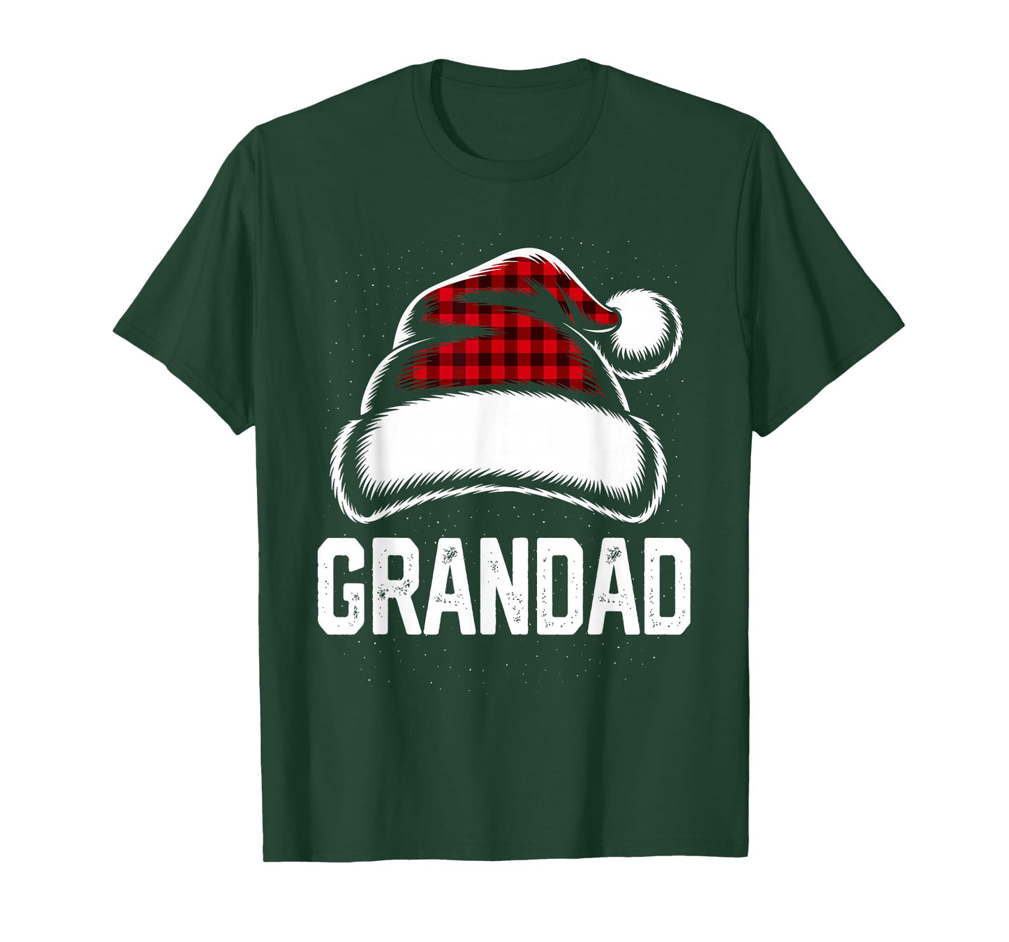 Grandad Santa Red Plaid Christmas Family Matching Pajamas T-Shirt