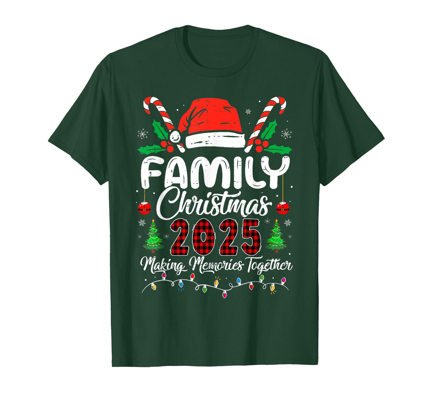 Family Christmas 2025 Matching Squad Santa Elf Funny Xmas T-Shirt