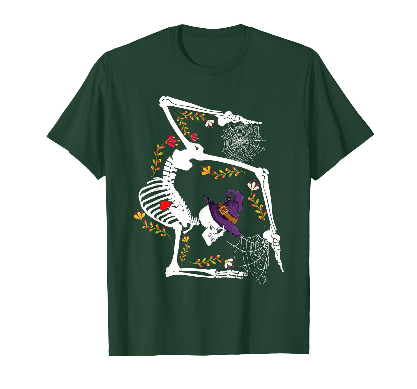 Skeleton Gymnast Lazy Halloween Costume Funny Gymnastics T-Shirt
