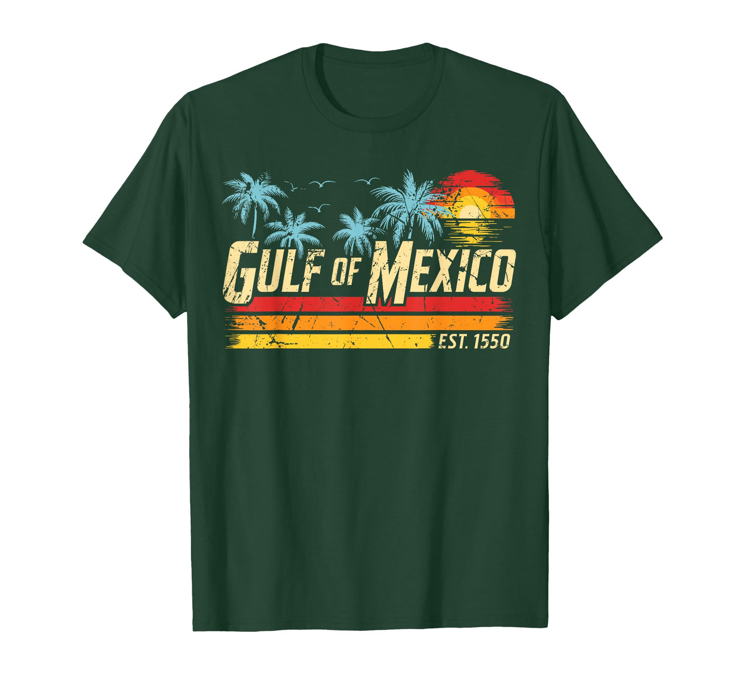 Gulf of Mexico Forever Retro Vintage Beach Mens Women T-Shirt