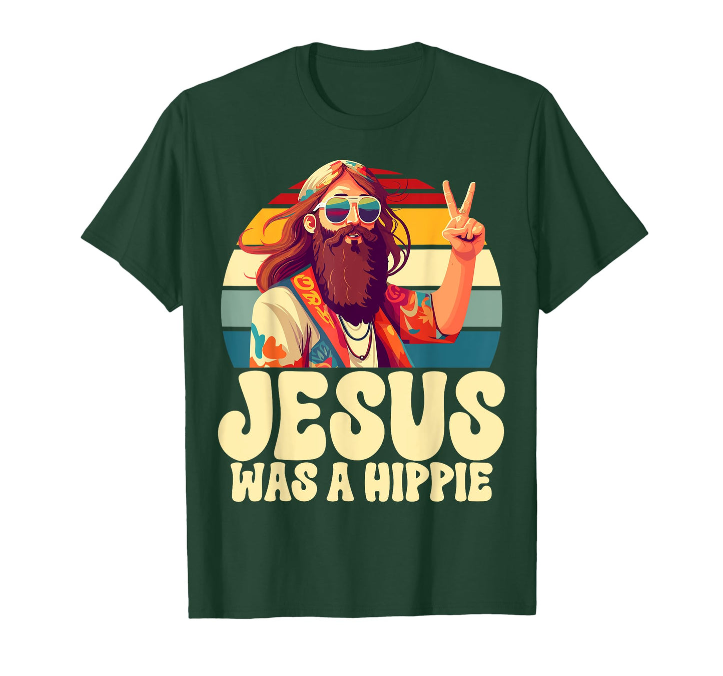 Jesus was a Hippie T-Shirt, Small, Black