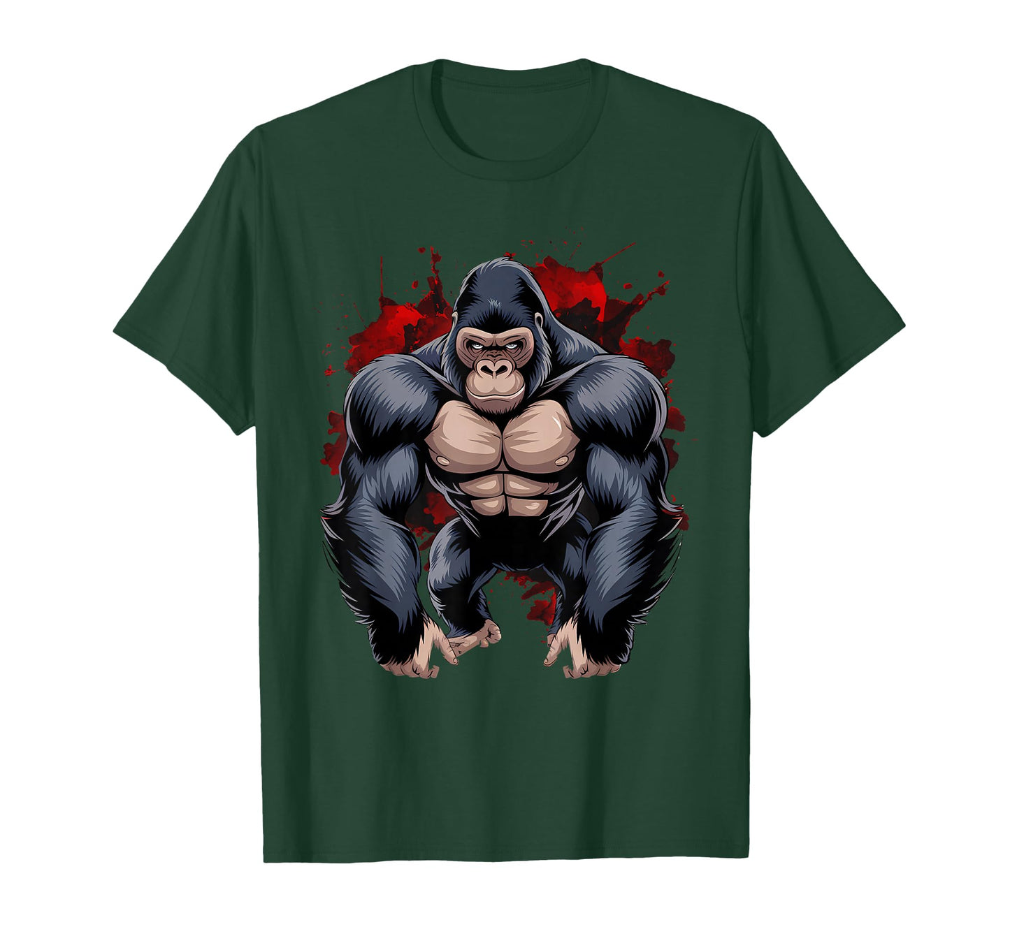 Gorilla Face Angry Growling Scary Silverback Gorilla T-Shirt