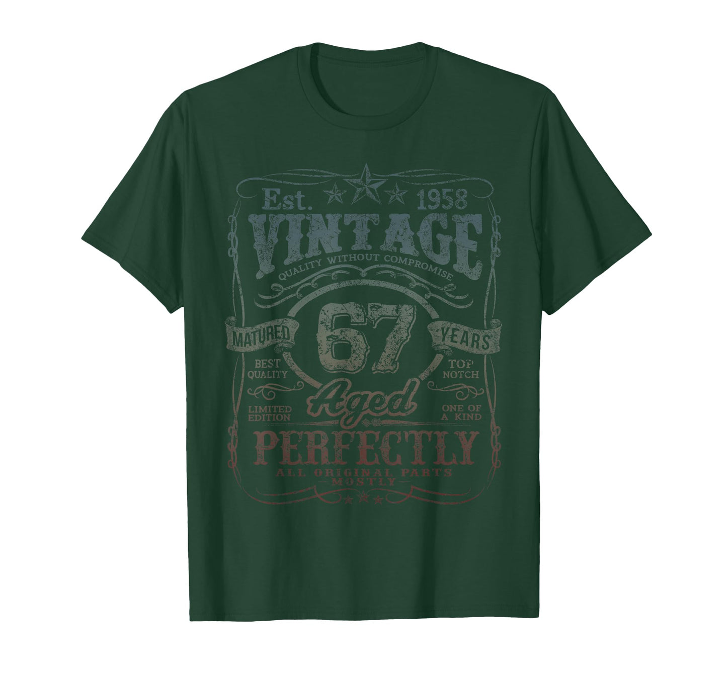 Vintage 1958 Limited Edition Shirt 67 year old 67th Birthday T-Shirt