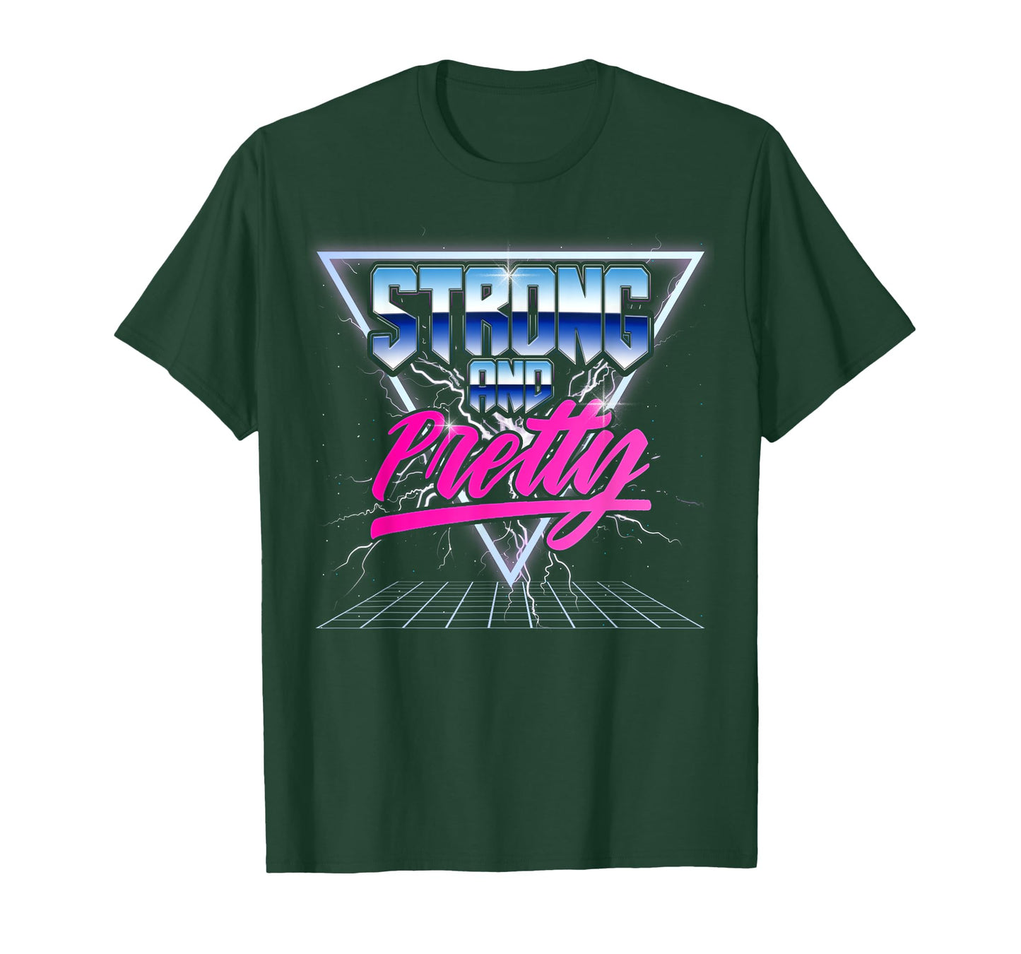 Strong and Pretty 90s 80s Vaporwave Bodybuilding Gym Men T-Shirt