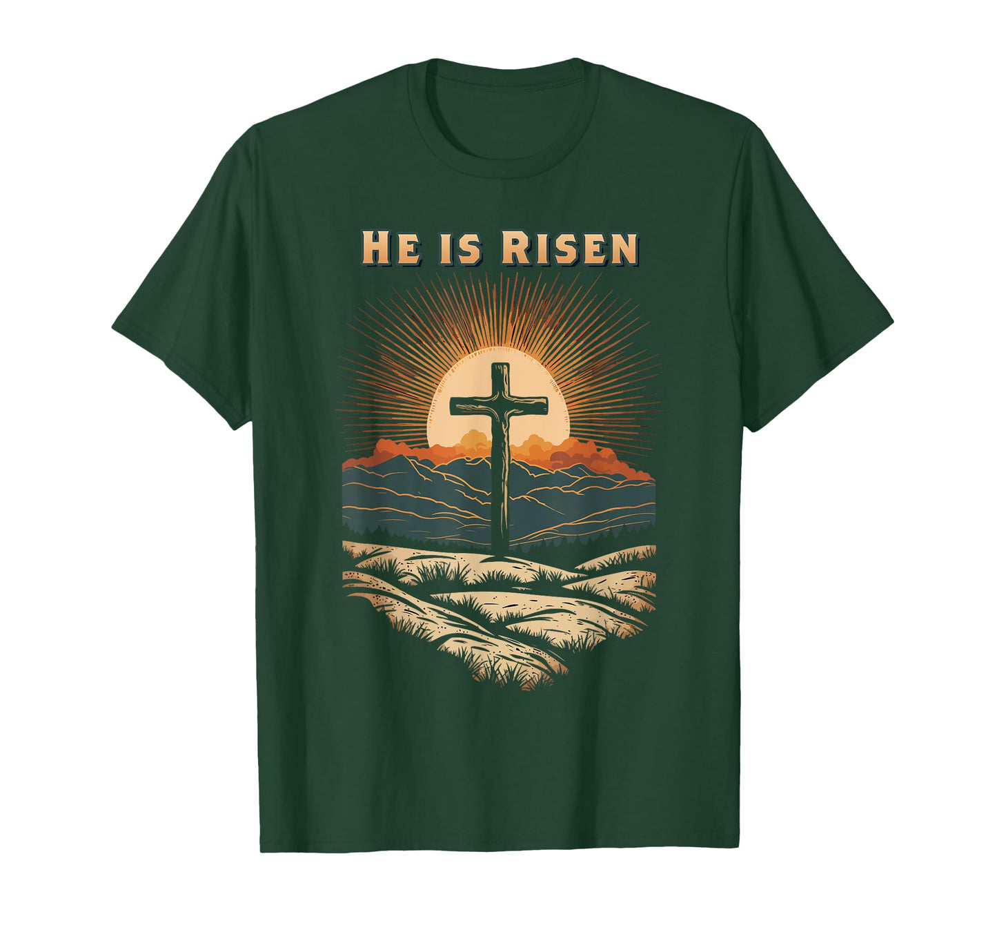 He Is Risen Easter Resurrection Jesus Christian Bible Verse T-Shirt