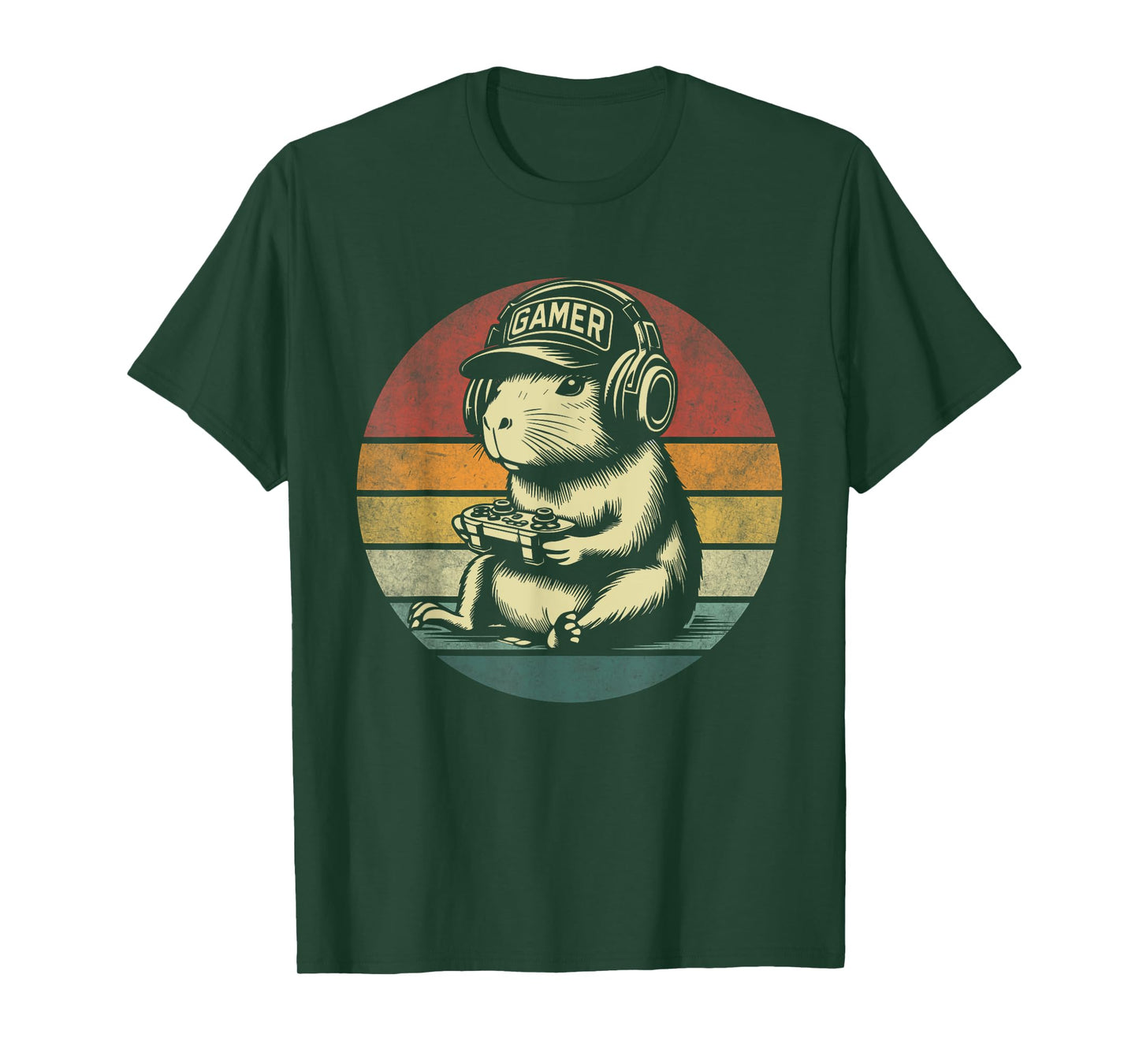 Funny Capybara Gaming Retro Rodent Capybara Video Games T-Shirt