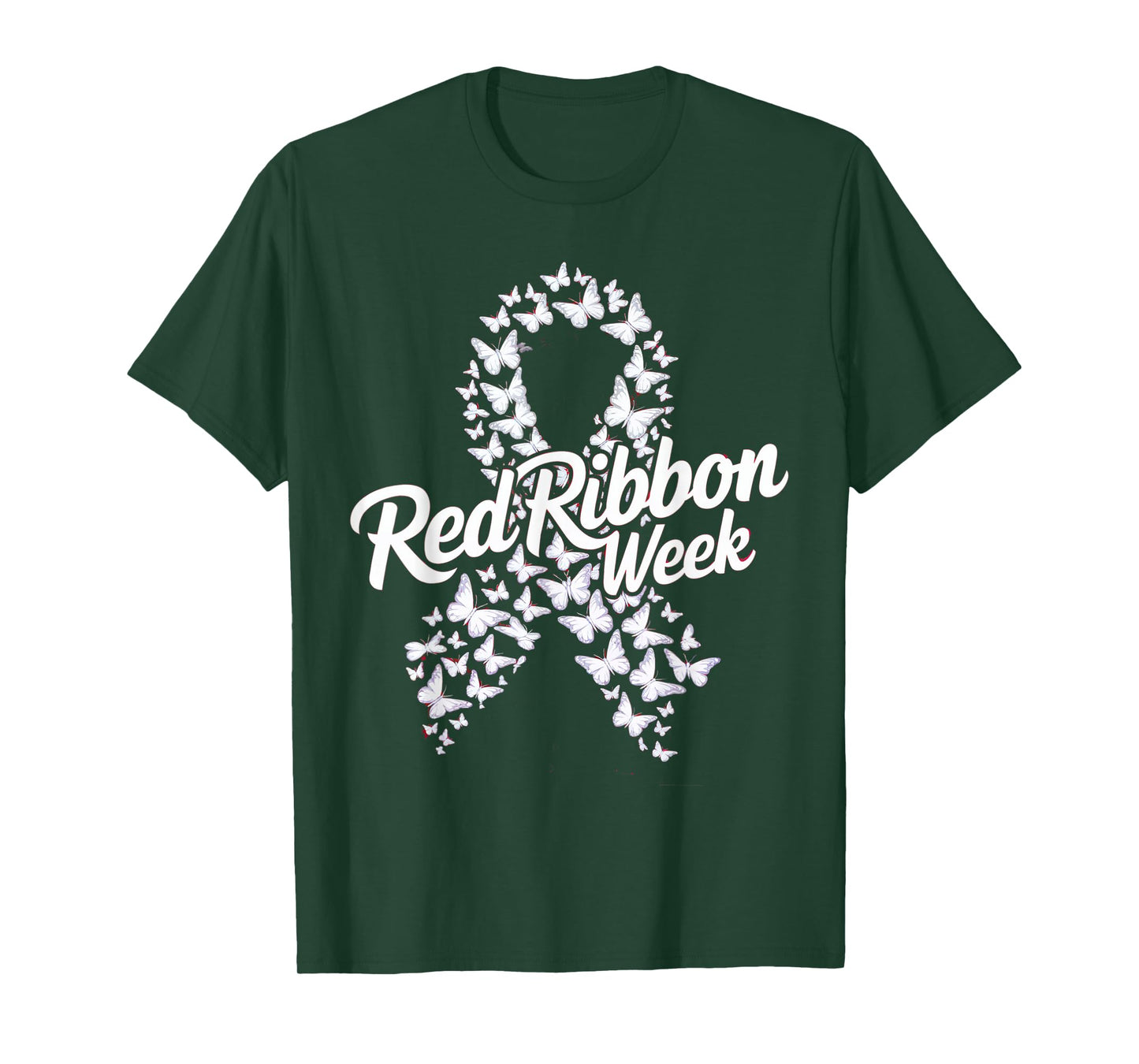 Red Ribbon Week 2025 HOPE LOVE SUPPORT Red Ribbon Week T-Shirt