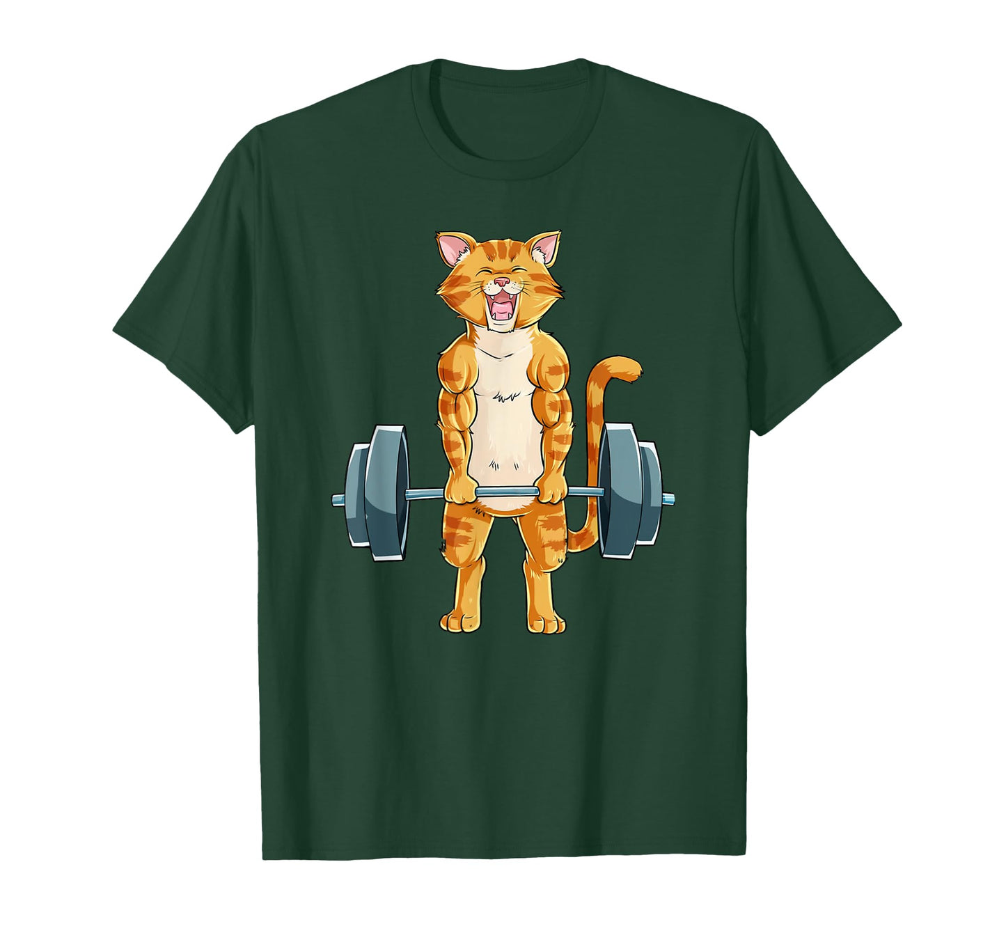 Cute Cat Powerlifting Weightlifting Deadlifting Gym Lover T-Shirt