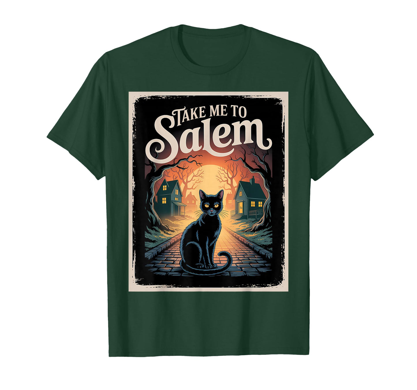 Take Me to Salem Black cat Spooky Outfit for Halloween T-Shirt