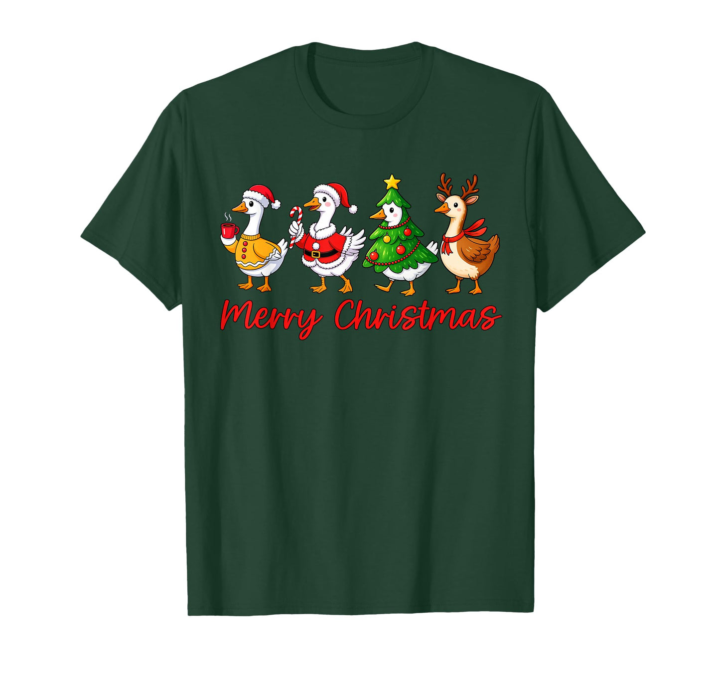 Merry Christmas Funny Merry Goosemas Christmas Silly Goose T-Shirt