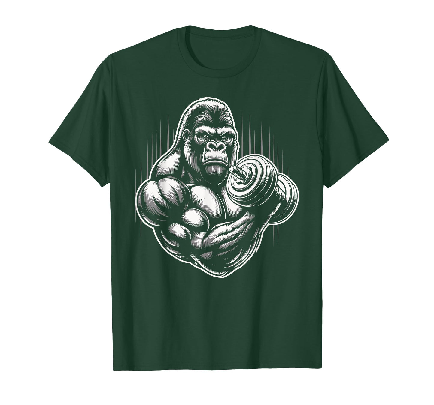 Gorilla Muscle Dumbbell Workout T-Shirt