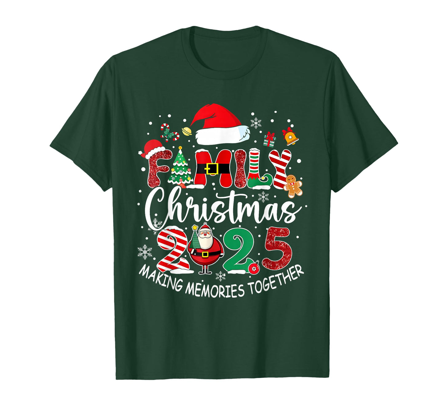 Family Christmas 2025 Matching Outfit Xmas Squad Santa T-Shirt